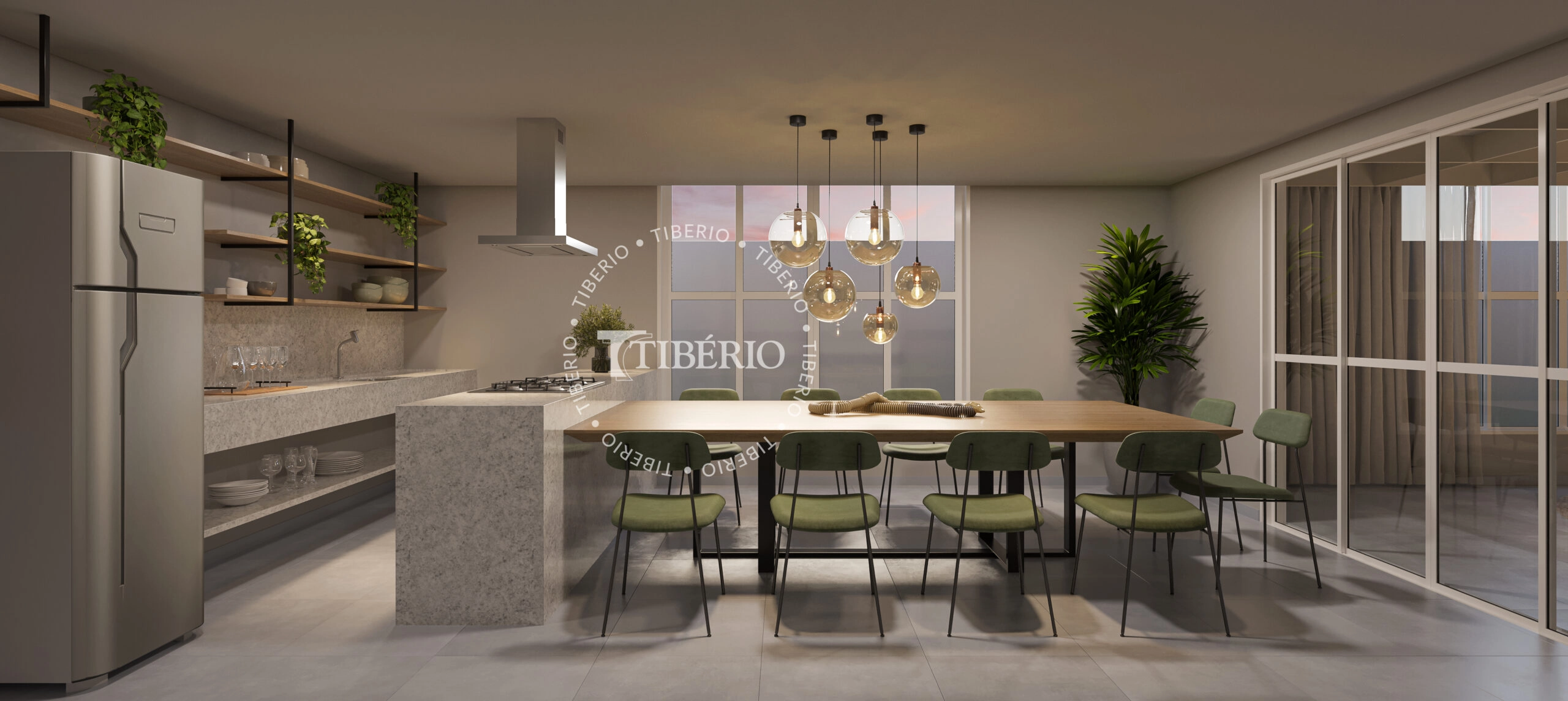 Espaço gourmet do Hub Belém