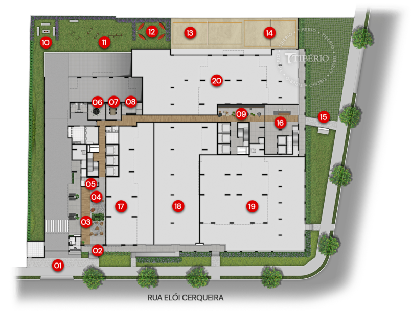 Implantação do térreo do Max Belém